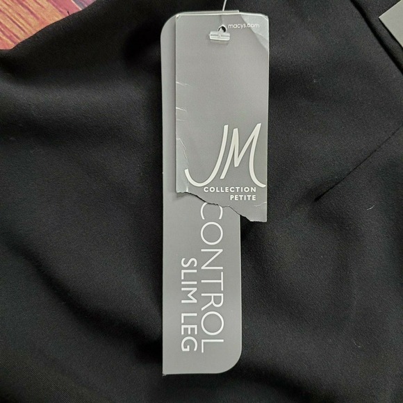 CC - JM Collection Pull-On Dress Pants Women 4P Petite Black Tummy Control - Picture 6 of 10